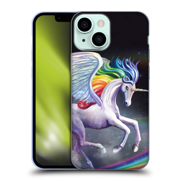 Rose Khan Unicorns Rainbow Dancer Soft Gel Case for Apple iPhone 13 Mini