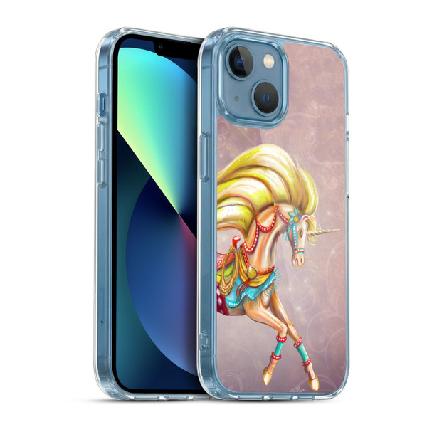 Rose Khan Unicorns Western Palomino Soft Gel Case for Apple iPhone 13 Mini & MagSafe