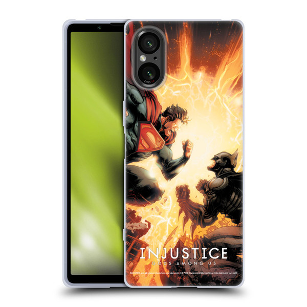 Injustice Gods Among Us Key Art Battle Soft Gel Case for Sony Xperia 5 V 5G