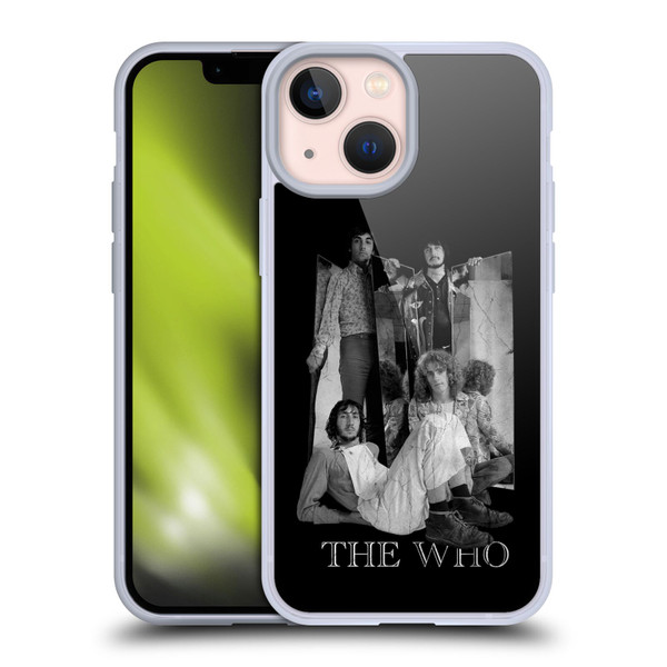 The Who Band Art Mirror Mono Distress Soft Gel Case for Apple iPhone 13 Mini