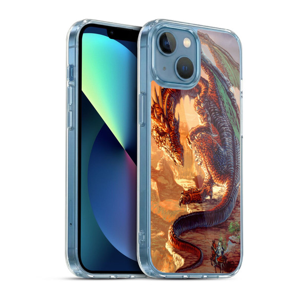Ed Beard Jr Dragons Bravery Misplaced Soft Gel Case for Apple iPhone 13 Mini & MagSafe