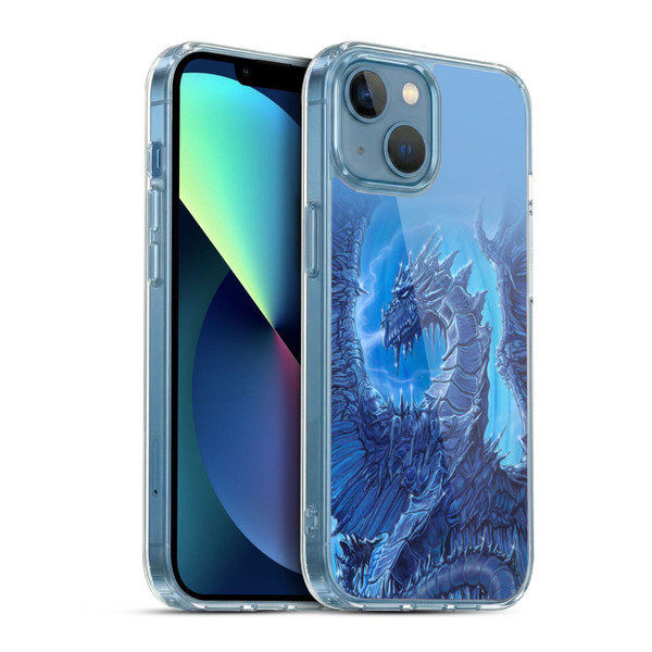 Ed Beard Jr Dragons Glacier Soft Gel Case for Apple iPhone 13 Mini & MagSafe