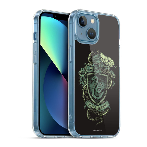 Harry Potter Deathly Hallows XIV Slytherin Soft Gel Case for Apple iPhone 13 Mini & MagSafe