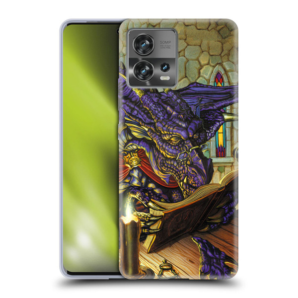Ed Beard Jr Dragons A Good Book Soft Gel Case for Motorola Moto Edge 30 Fusion
