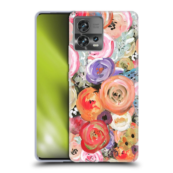 Haley Bush Floral Painting Colorful Soft Gel Case for Motorola Moto Edge 30 Fusion