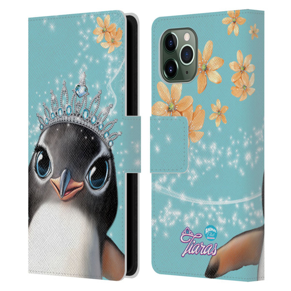 Animal Club International Royal Faces Penguin Leather Book Wallet Case Cover For Apple iPhone 11 Pro