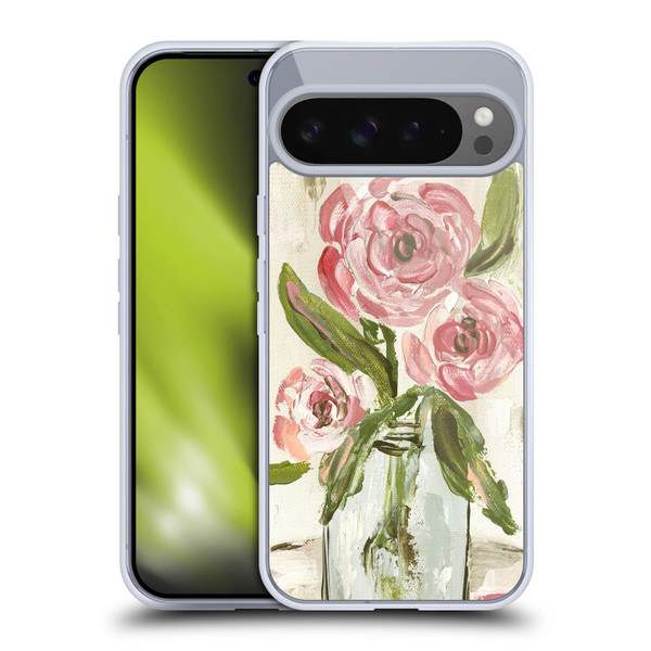 Haley Bush Floral Painting Pink Vase Soft Gel Case for Google Pixel 9 Pro XL