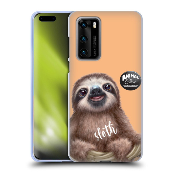 Animal Club International Faces Sloth Soft Gel Case for Huawei P40 5G