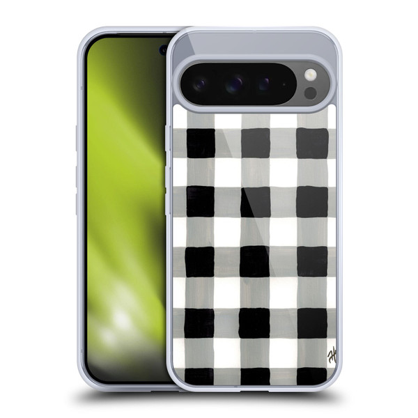 Haley Bush Pattern Painting Buffalo Check Black Soft Gel Case for Google Pixel 9 Pro XL