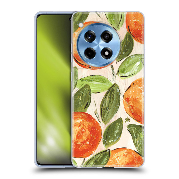 Haley Bush Pattern Painting Orange Splash Soft Gel Case for OPPO OnePlus Ace 3 5G