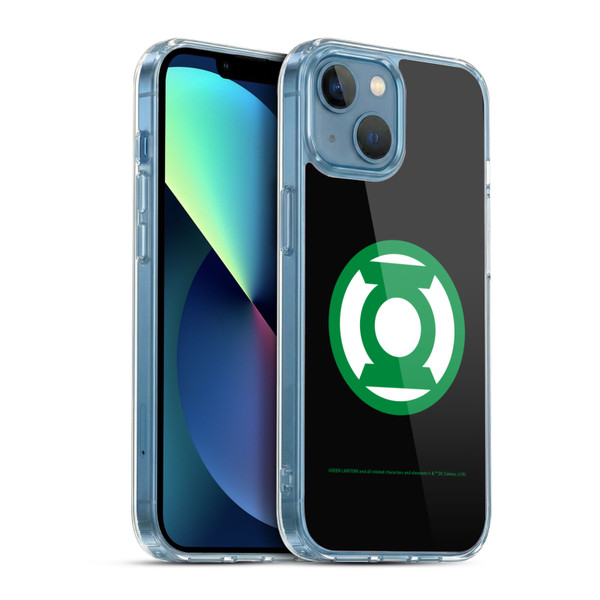 Green Lantern DC Comics Logos Black Soft Gel Case for Apple iPhone 13 Mini & MagSafe