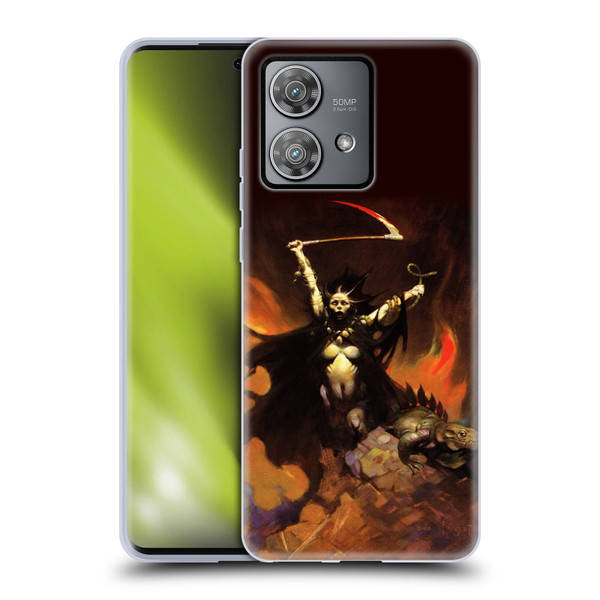 Frank Frazetta Fantasy Woman With A Scythe Soft Gel Case for Motorola Edge 40 Neo 5G
