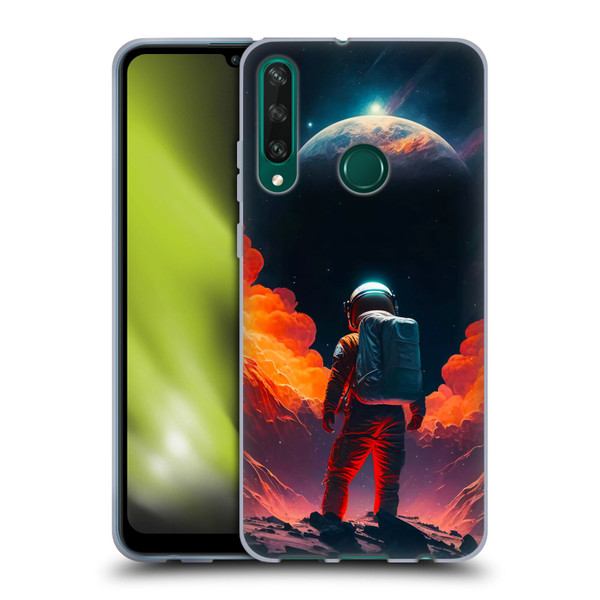 Haroulita Astronaut Galaxy Space Soft Gel Case for Huawei Y6p
