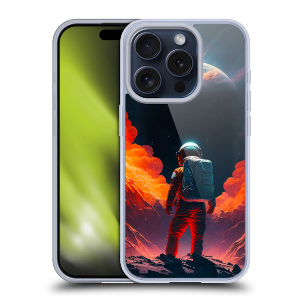 Haroulita Astronaut Galaxy Space Soft Gel Case for Apple iPhone 15 Pro