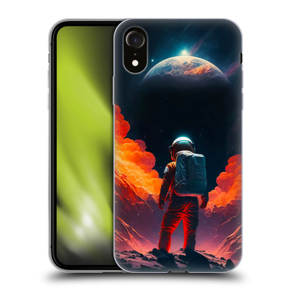 Haroulita Astronaut Galaxy Space Soft Gel Case for Apple iPhone XR