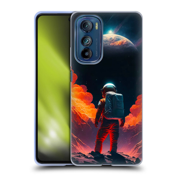 Haroulita Astronaut Galaxy Space Soft Gel Case for Motorola Edge 30