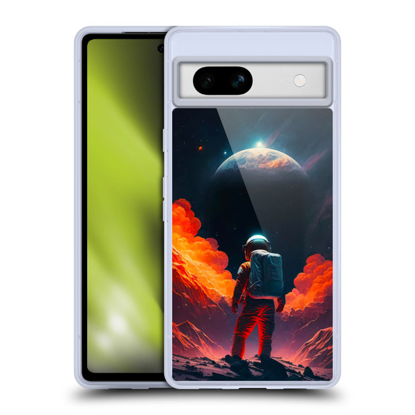 Haroulita Astronaut Galaxy Space Soft Gel Case for Google Pixel 7a