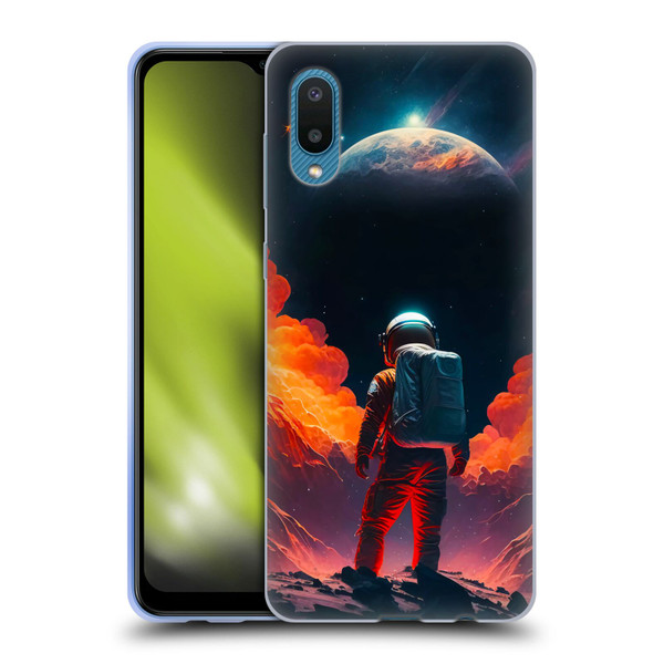 Haroulita Astronaut Galaxy Space Soft Gel Case for Samsung Galaxy A02/M02 (2021)