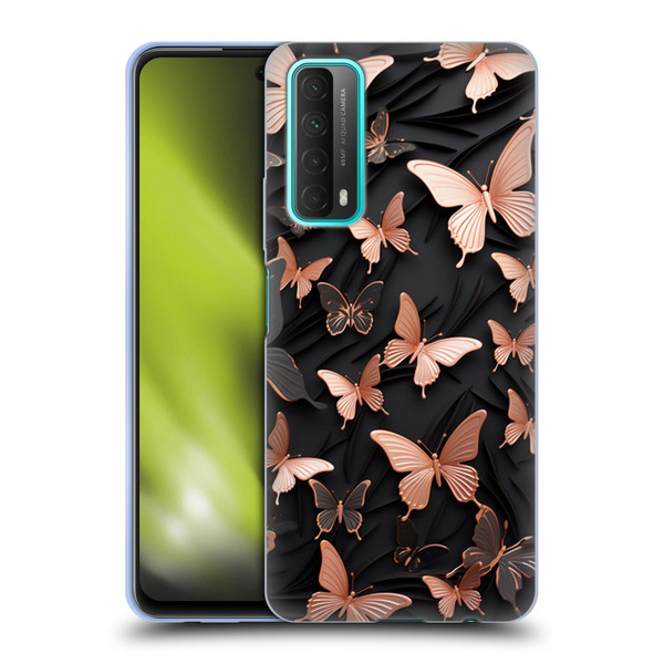 Haroulita Fancy Pattern Butterfly Soft Gel Case for Huawei P Smart (2021)
