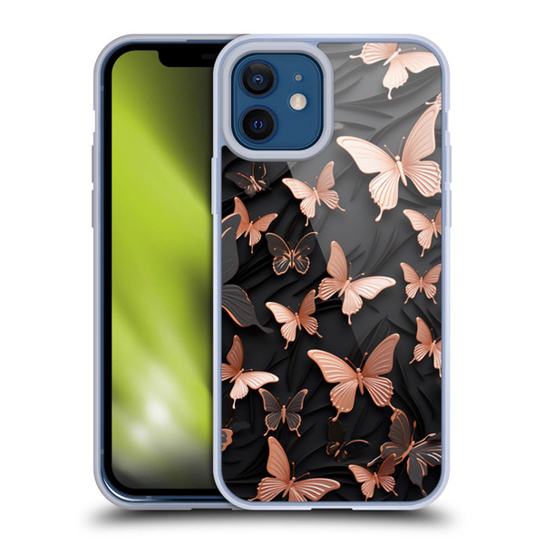 Haroulita Fancy Pattern Butterfly Soft Gel Case for Apple iPhone 12 / iPhone 12 Pro
