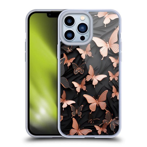 Haroulita Fancy Pattern Butterfly Soft Gel Case for Apple iPhone 13 Pro Max