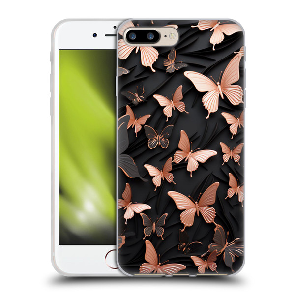 Haroulita Fancy Pattern Butterfly Soft Gel Case for Apple iPhone 7 Plus / iPhone 8 Plus