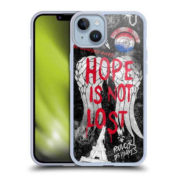 The Walking Dead: Daryl Dixon Graphics Hope Is Not Lost Soft Gel Case for Apple iPhone 14 Plus