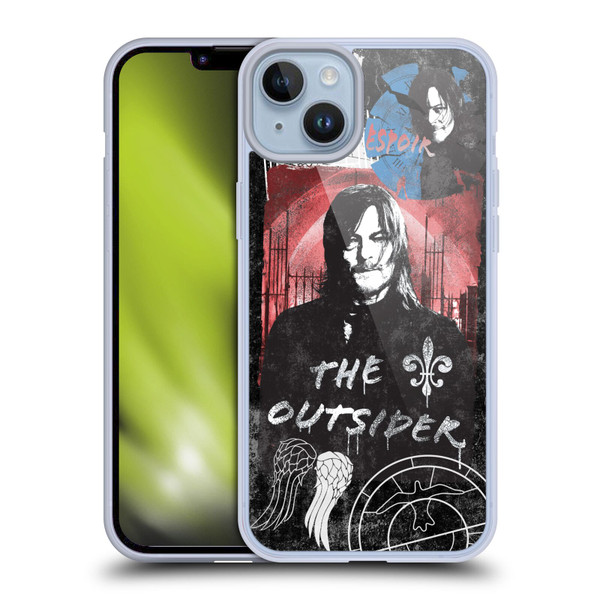 The Walking Dead: Daryl Dixon Graphics The Outsider Soft Gel Case for Apple iPhone 14 Plus