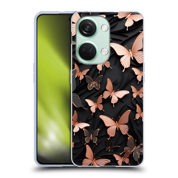 Haroulita Fancy Pattern Butterfly Soft Gel Case for OnePlus Nord 3 5G