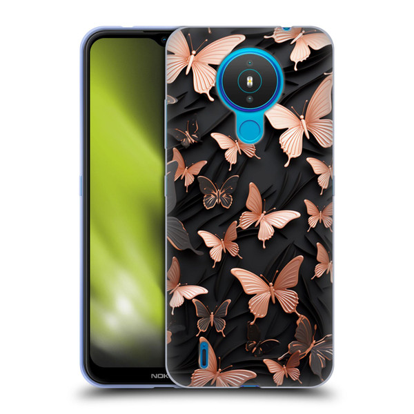 Haroulita Fancy Pattern Butterfly Soft Gel Case for Nokia 1.4