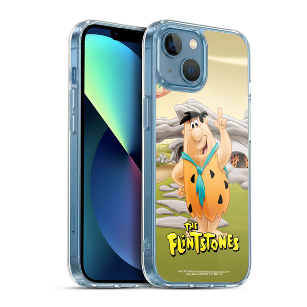 The Flintstones Characters Fred Flintstones Soft Gel Case for Apple iPhone 13 Mini & MagSafe