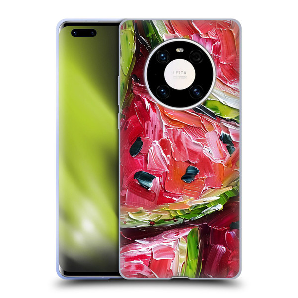 Haroulita Fruit Pattern Watermelon Soft Gel Case for Huawei Mate 40 Pro 5G