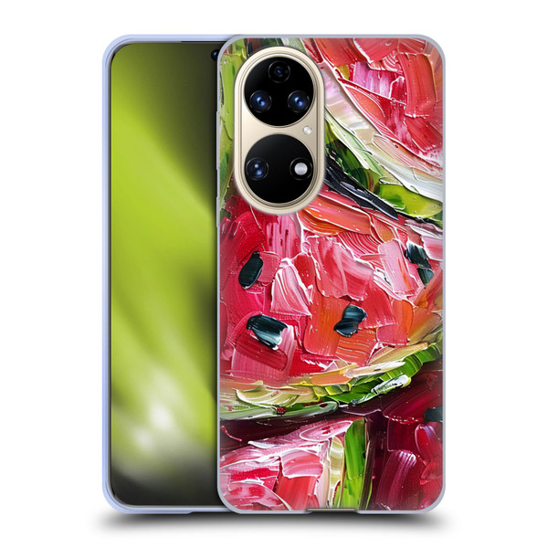 Haroulita Fruit Pattern Watermelon Soft Gel Case for Huawei P50