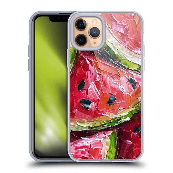 Haroulita Fruit Pattern Watermelon Soft Gel Case for Apple iPhone 11 Pro