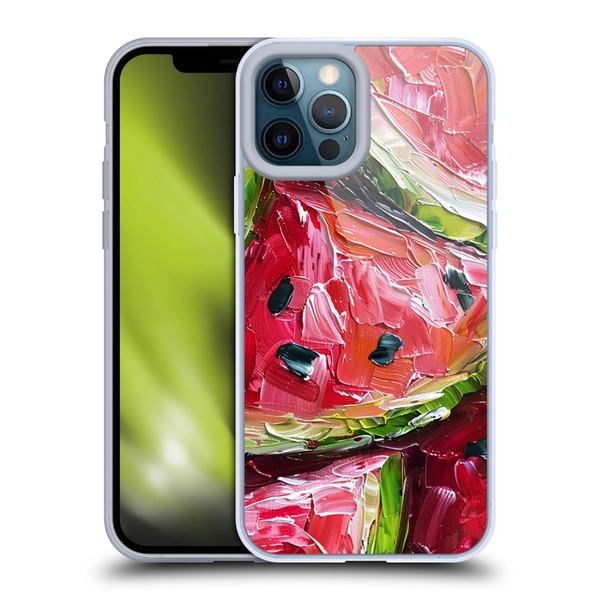 Haroulita Fruit Pattern Watermelon Soft Gel Case for Apple iPhone 12 Pro Max