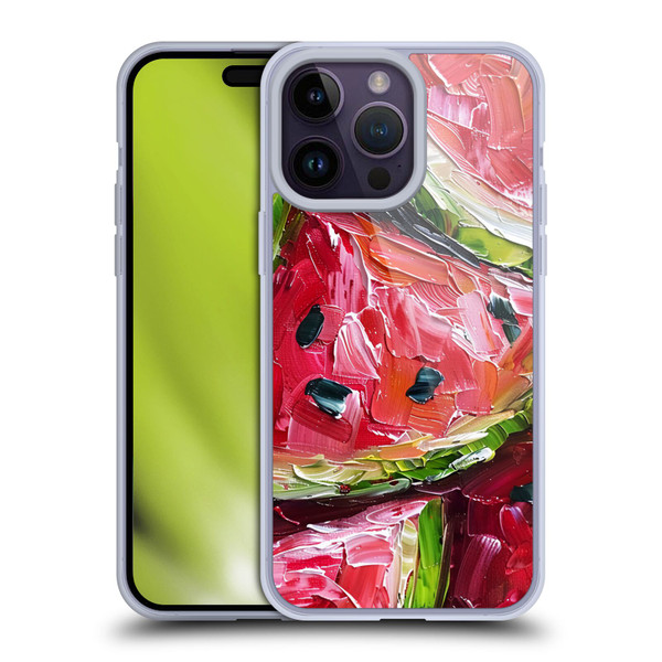 Haroulita Fruit Pattern Watermelon Soft Gel Case for Apple iPhone 14 Pro Max