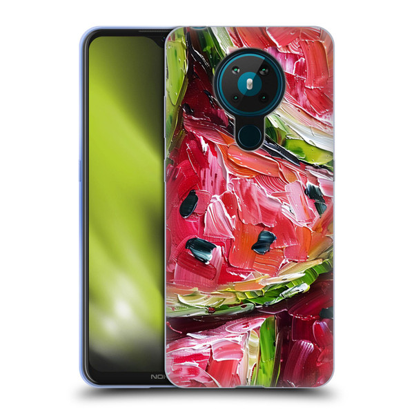 Haroulita Fruit Pattern Watermelon Soft Gel Case for Nokia 5.3