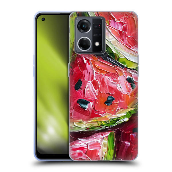 Haroulita Fruit Pattern Watermelon Soft Gel Case for OPPO Reno8 4G