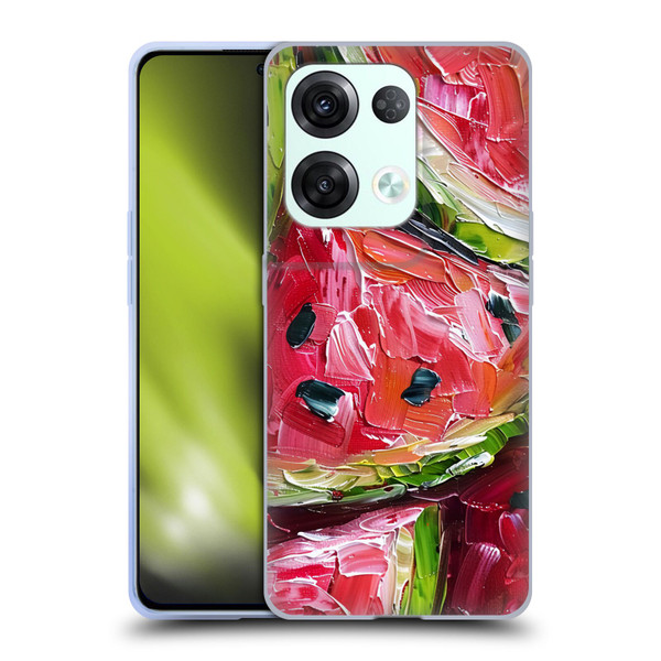 Haroulita Fruit Pattern Watermelon Soft Gel Case for OPPO Reno8 Pro