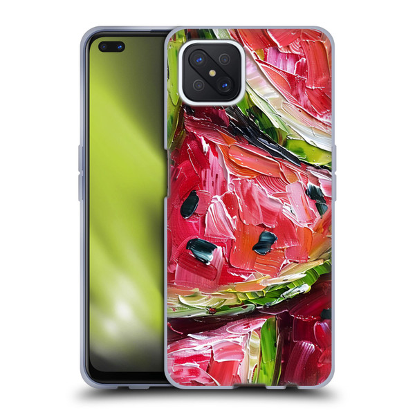 Haroulita Fruit Pattern Watermelon Soft Gel Case for OPPO Reno4 Z 5G
