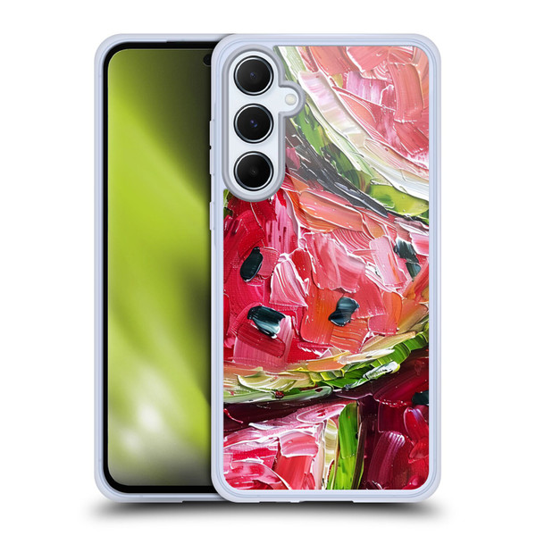 Haroulita Fruit Pattern Watermelon Soft Gel Case for Samsung Galaxy A55 5G