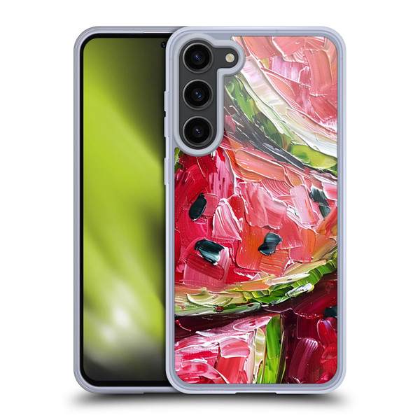 Haroulita Fruit Pattern Watermelon Soft Gel Case for Samsung Galaxy S23+ 5G