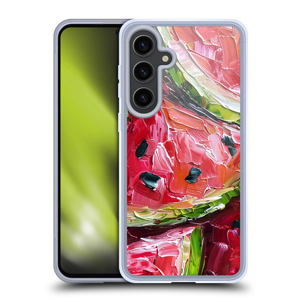 Haroulita Fruit Pattern Watermelon Soft Gel Case for Samsung Galaxy S24+ 5G