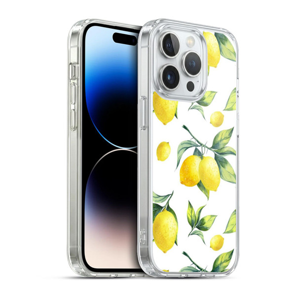 Haroulita Fruits White Lemons Soft Gel Case for Apple iPhone 13 Pro & MagSafe