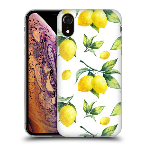 Haroulita Fruits White Lemons Soft Gel Case for Apple iPhone XR