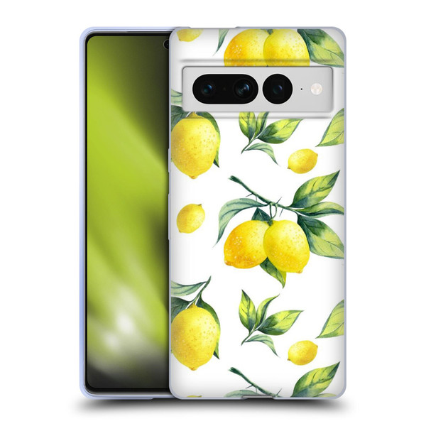 Haroulita Fruits White Lemons Soft Gel Case for Google Pixel 7 Pro