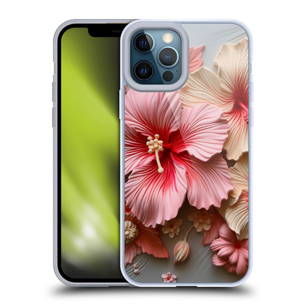 Haroulita Leaves And Flowers Hibiscus Soft Gel Case for Apple iPhone 12 Pro Max