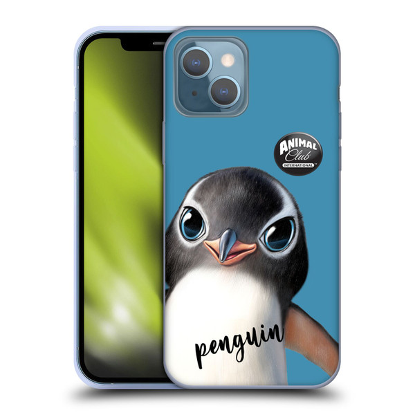 Animal Club International Faces Penguin Soft Gel Case for Apple iPhone 13