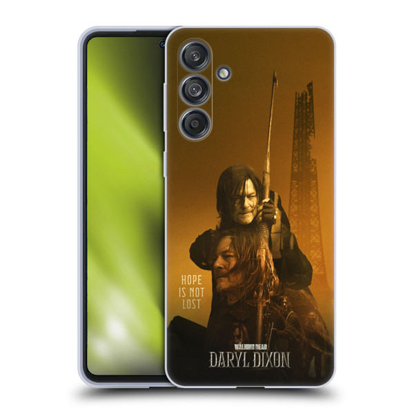 The Walking Dead: Daryl Dixon Key Art Double Exposure Soft Gel Case for Samsung Galaxy M55 5G