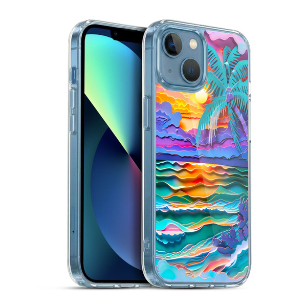 Haroulita Sceneries Sunset Soft Gel Case for Apple iPhone 13 Mini & MagSafe